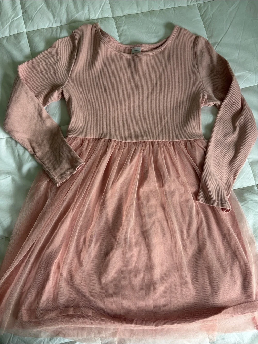 Carter's Girls' Long Sleeve Pink Tulle Dress